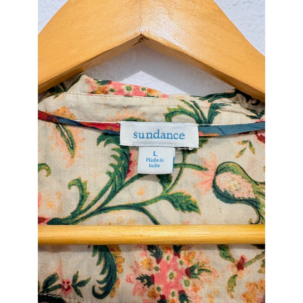 Sundance Floral Patchwork Button Down Shirt Blous… - image 3